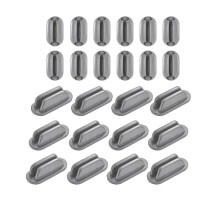 Set van 24 Zelfklevende Potloodhouders voor op Het Bureau, Siliconen Pennenhouder voor aan de Muur, Klembord, Bureau-Organizer voor Markers, voor in