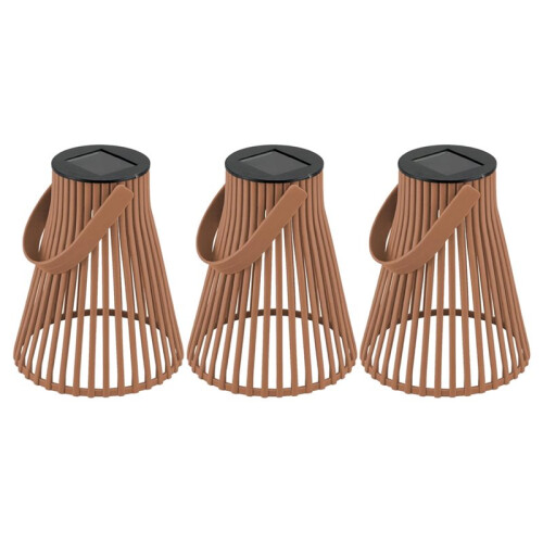 Solar Garden Lantern, Decorative Outdoor Post Light with Scenic Effect, Automatic -, IP44 Waterproof Orange