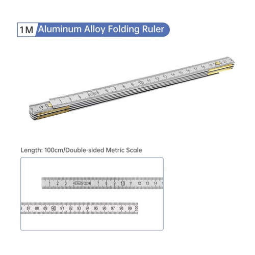 1M /2M Dual Metric Scale Folding Rule for Metalworking / Industrial Drawing / Engineering, Multi-Purpose Measuring A 1