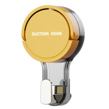Strong Vacuum Suction Hooks Traceless No-Drilling Adhesive for Home Bathroom Kitchen Door Back Toilet Area Yellow