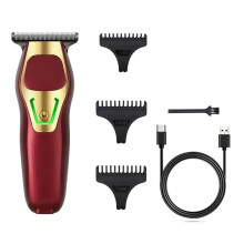 Professional Hair Clipper for Men Shaved Hair Trimmer Machine USB Cordless Hair Cutting Machine Red