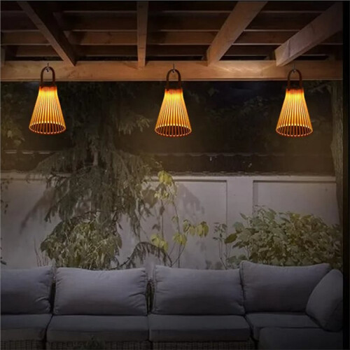 Solar Garden Lantern, Decorative Outdoor Post Light with Scenic Effect, Automatic -, IP44 Waterproof White 2