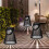 Solar Garden Lantern, Decorative Outdoor Post Light with Scenic Effect, Automatic -, IP44 Waterproof White 2