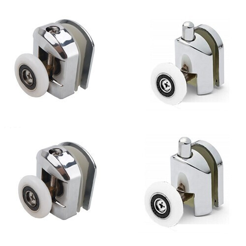 4 Single Top Bottom Shower Door Rollers 23mm