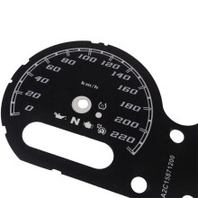 Motorcycle Speed Dial Instrument Panel Speedometer /H Gauge Face Sticker for Glide Glide 14-18 Black