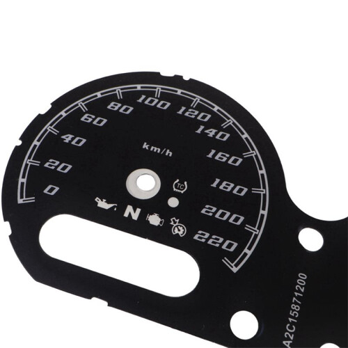 Motorcycle Speed Dial Instrument Panel Speedometer /H Gauge Face Sticker for  Glide  Glide 14-18 Black