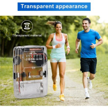 Transparent AM/FM Pocket Radios Machine Portable Radio Support Headphones Stereo Vintage Radio