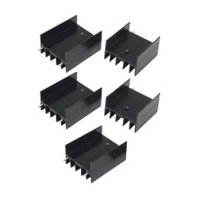 5 Dissipateurs Thermiques pour Triode TO-220, Radiateur de Refroidissement, 23 X 16 X 25 mm, Ailettes en Aluminium de Haute Qualité, 2 Broches