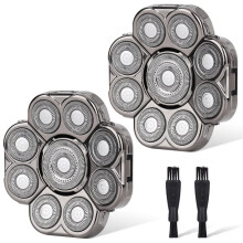 9 Blades Shaver Men'S Electric 9D Shaver Replacement Heads Universal Replacement Blade Electric Silver