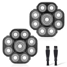 9 Blades Shaver Men'S Electric 9D Shaver Replacement Heads Universal Replacement Blade Electric Black