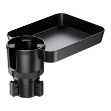 Car Tray, Adjustable Base and Silicone-Supported Anti-Shake Cup Holder, Car Tray for Travel