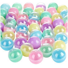 50Pz Capsule Vuote da 3 Pollici per Macchine da Vendita, Palline di Gomma Plastica da 75mm per Feste di Pasqua e Lavoretti DIY, Casuale