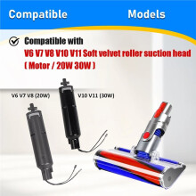 Bico de Rolinho de Veludo Macio Motor 20W 30W para Aspirador para  V10 V11 Montagem Do Motor da Cabeça de Escova de Pêlo Macio A