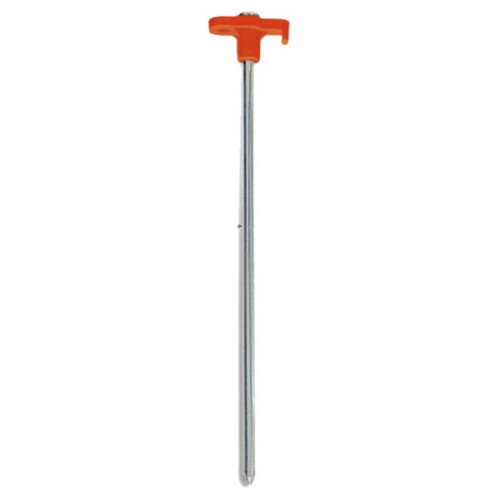 Estacas de Tenda Pesadas de 7 Polegadas - Pacote com 10, Âncoras de Metal com Cabeça Laranja de Alta Visibilidade para Camping 2