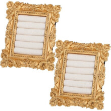 2 PCS Vintage Holder, Vintage Holder, Rectangle Rings Wedding Display, Women Anniversary Favor