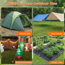 Robuste Zeltpflöcke 7 Zoll - 10er Pack, Metallbodenanker mit Hochsichtbarem Orangefarbenem Kopf für Camping