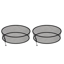 2PCS Mesh Cover for Rain , Round Water Screen Outdoor Water Collection Buckets Net Rain Top Lid