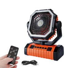 20000mAh Battery Operated Fan Portable Rechargeable Desk/Camping Fan with LED Light and Hook Outdoor Fan