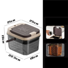 Seau à Eau Usée pour Ensemble de Thé avec Séparation des Résidus de Thé pour Usage Domestique Marron
