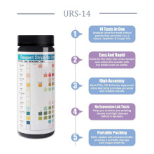 14 Parameters Urine Analyse Reagent Test Strips Wegwerp Urinalyse Multistrips Thuis Klinische Gezondheid Zelfscreening