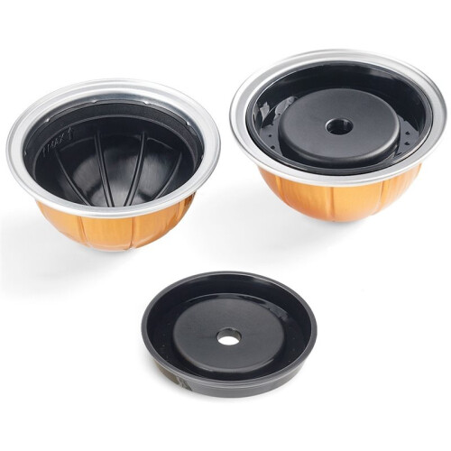 2PCS Double Espresso Reusable Coffee Pod, for  Vertuo Next,Coffee Capsule Shell Reusable Filter(80+150ml)