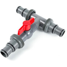 Złączka Węża Basenowego z Zaworem Odcinającym, Adapter Węża Basenowego T-Joint 1,5" do 1,5" do Filtrów i Odkurzaczy Basenów Nadziemnych