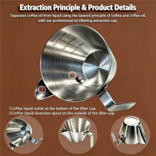 Espresso-Filterbecher - Entfernt 90% Kaffeefette 90ml Edelstahl (Silber) 304 Lebensmittelqualität, 3,04oz Kaffeefilterkorb