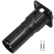 3pin XLR Male to XLR Male Panel Mount Adaptor Chassis Lock Socket Connector for D Panel Mounting