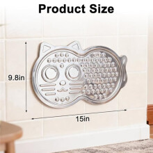 Stainless Steel Lick Mat for Dogs Cats,Large Pet-Shaped Slow Feeder Pad,Chew-Proof,Non-Slip Licking Mat for Slow Eating