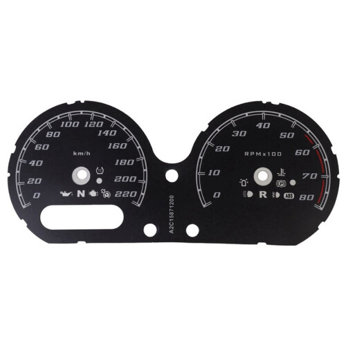 Motorcycle Speed Dial Instrument Panel Speedometer /H Gauge Face Sticker for  Glide  Glide 14-18 Black 1