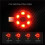 USB Rechargeable LED Helmet Tail Light High Brightness Flashing Warning Light Installation Tools Light for Night Riding 3