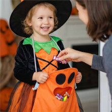 Borsa per Caramelle Fantasma di Halloween, Sacchetto di Stoccaggio per Bambini, Borsa Regalo per Feste Bianca