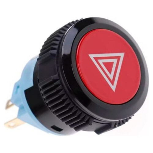 22mm Self-Locking Push Button  with Red LED Indicator for Emergency Warning & Flash Light Control 1