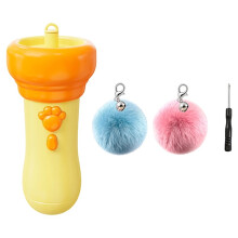 Electric Cat Teaser Catapult Retrievable Launching Teasing Stick Toy Boredom Relief Interactive Cat Paws Printed Wand A