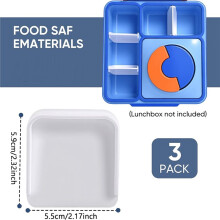 3 Pack Bento Box Dividers for Omie Lunch Box, Reusable Divider Insert to Organize Food and Snacks