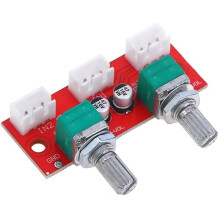 Two Way Dual Channel Stereo Passive Audio Mixing Board 2.54mm Pin Socket 2 Way Input 1 Way Mixed Output Signal Mixer