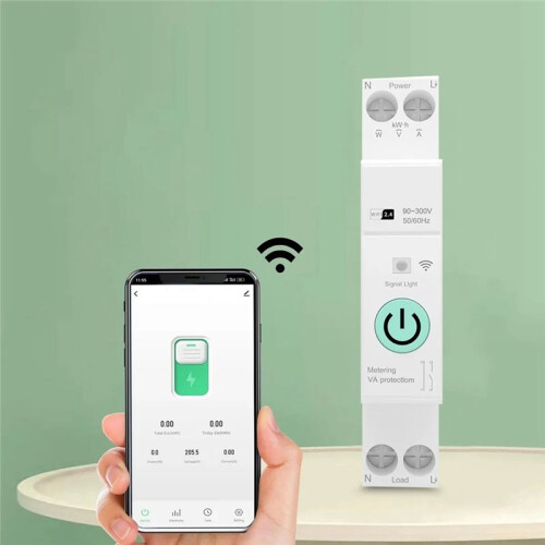 63A Tuya WiFi  Circuit Breaker with Metering Power KWh Voltage Current Protect Power Statistics Timer 1
