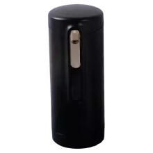 Portable Cup-Style Dispenser Bottle (for Body Wash, Lotion, Etc.) - Push-Pump, Refillable, Leak-Proof Black