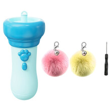 Electric Cat Teaser Catapult Retrievable Launching Teasing Stick Toy Boredom Relief Interactive Cat Paws Printed Wand B