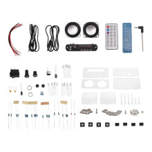 DIY Speaker Kit FM Radio 87.5-108.0MHZ Music Spectrometer DIY Soldering Project Practice Kit U Disk TF