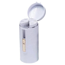 Portable Cup-Style Dispenser Bottle (for Body Wash, Lotion, Etc.) - Push-Pump, Refillable, Leak-Proof White
