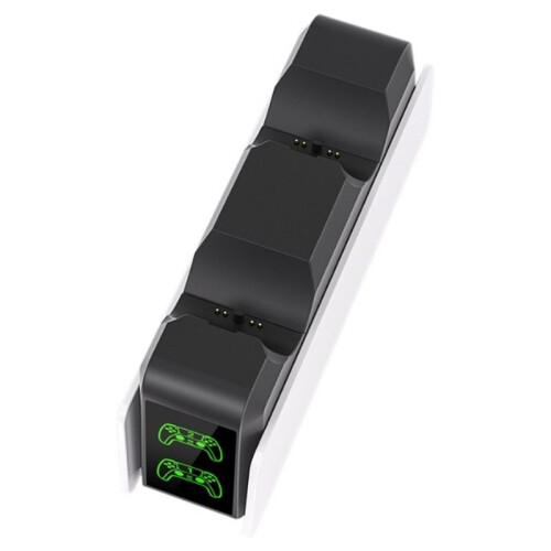 Ladestation für PS5-Controller, Schnelllade-Dock für Zwei Controller mit USB-C-Anschlüssen und LED-Anzeige für 2 Controller 2