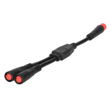 2-Pin Male to 2-Pin Female "One-to-Two" Adapter Cable (158 mm Long) for Equipment Power Splitter Connection