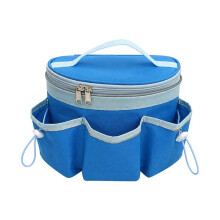 Kids Front Bike Basket with Exterior Pockets, Bicycle Basket with Reflective Strap, for Most Handlebar Styles