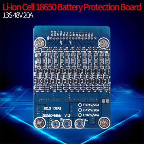 13S 48V 20A Cell Battery PCB Board with Balance Function for Li-Ion Batteries 2