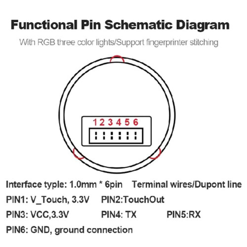 Fingerprint Recognition Module HLK-ZW111 Low Power Finger Detection Integrated Fingerprint Sensor for Door Access Lock 1