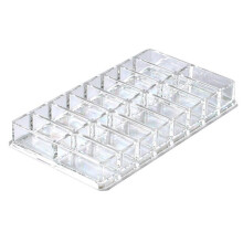 Eco-Friendly Makeup Organizer Acrylic Storage Box with 16 Slots for Cosmetics and Sundries