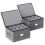 2 Pack Wine Glass Storage Box with Dividers,Stemware Storage Cases with Sturdy Handle and Hard Shell for Glassware 1