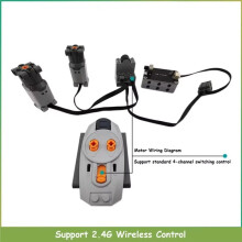 MOC Rechargeable 9V Battery Box Power Output Support M/L/XL Motor Forward/Reverse Control for Building Block