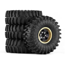 4pcs 1.0 Inch RC Crawler Beadlock Tires & Hub for 1/18 TRX4M SCX24 FMS Ascent-18 RC Car Part
